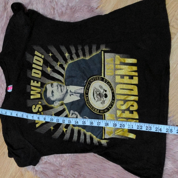 💟3 for $10💟Y2K Obama Glitter Shirt - Picture 5 of 6